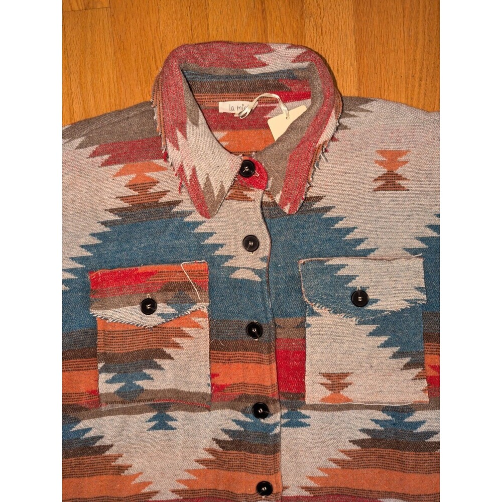 LA MIEL Multicolor Aztec Pattern Jacket - Picture 4 of 8